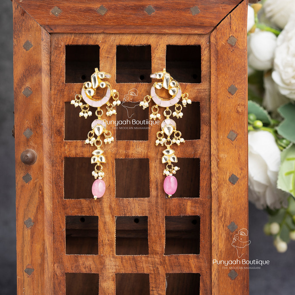 Long Pachi Kundan Earring