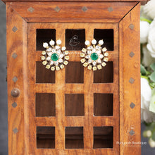 Yellow Kundan Studs