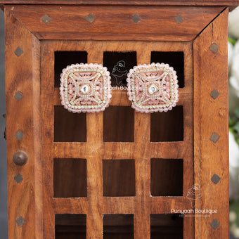 Pearl Uncut Kundan Studs