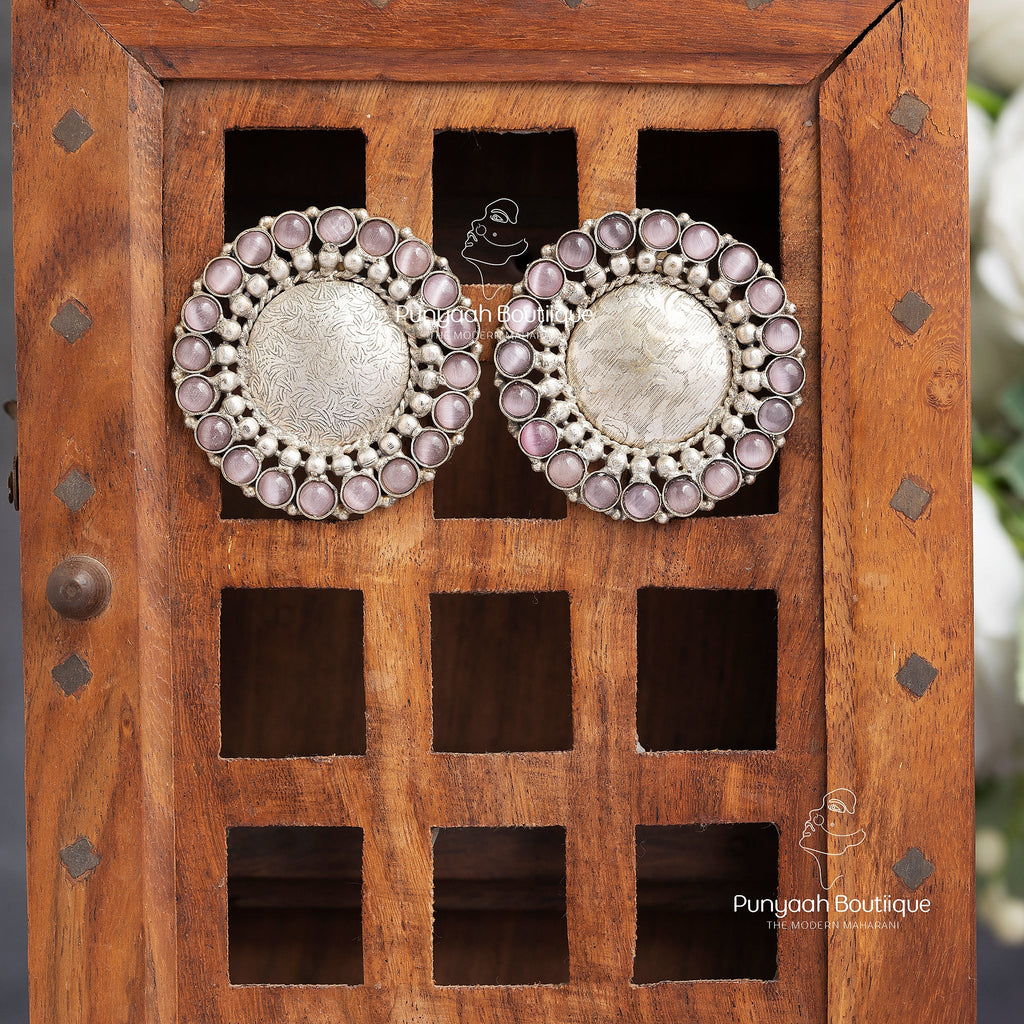 Carved Pearl Studs