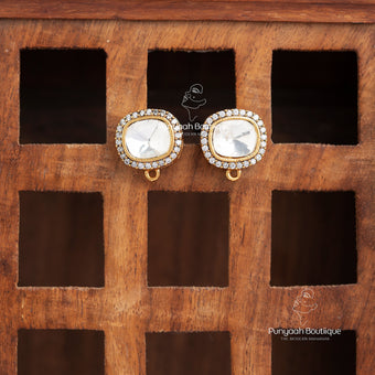 Shiny Uncut Kundan Studs