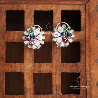 Floral CZ Studs