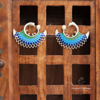 Elegant Peacock Studs