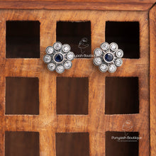 Floral German Silver Studs