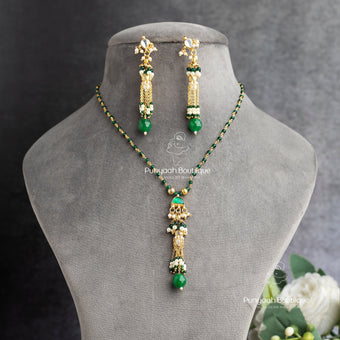 Beaded Pachi Kundan Necklace