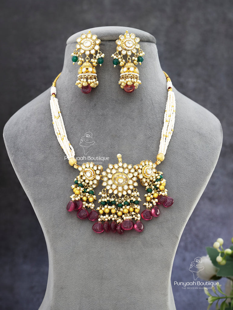 Aesthetic Pachi Kundan Choker