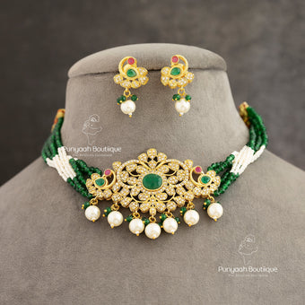 Peacock Kundan Choker