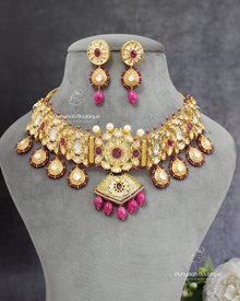 Hot Pink Kundan Choker