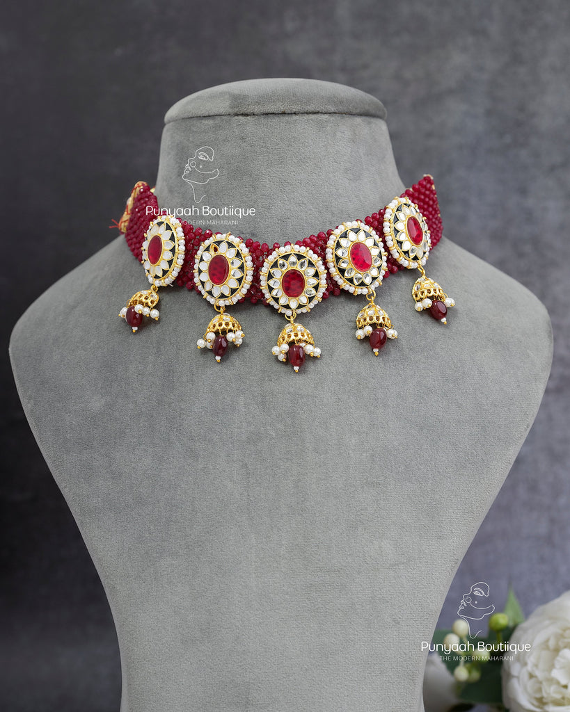 Half Jhumka Kundan Choker