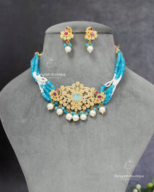 Peacock head Kundan Choker