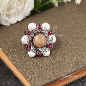 Floral Pearl Ring