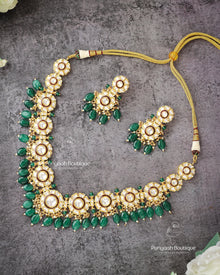 Beaded Round Long Necklace