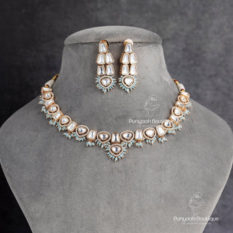 Mint Uncut Kundan Necklace