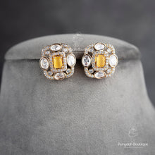 Shiny Kundan Square Studs