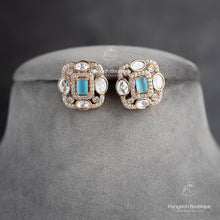 Shiny Kundan Square Studs