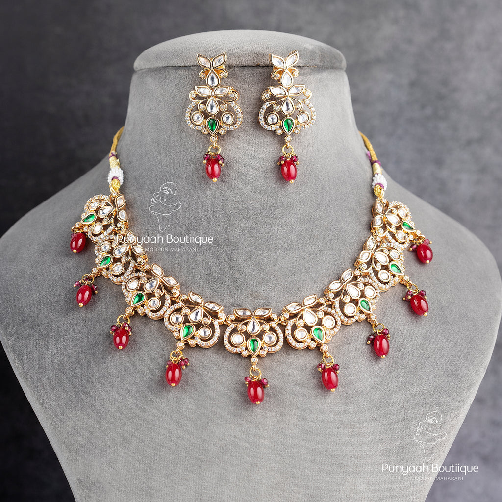 Sterling Kundan Necklace