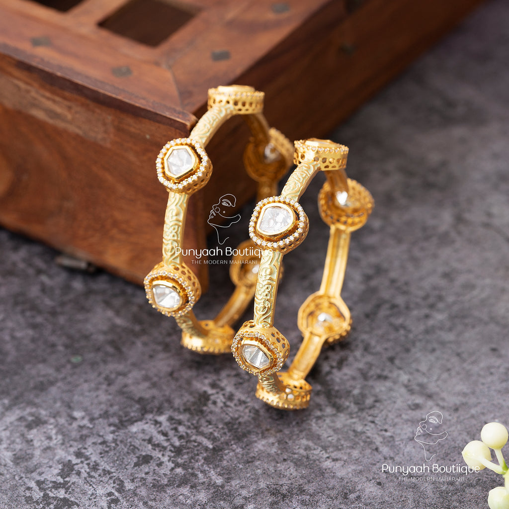 Uncut Kundan Bangles